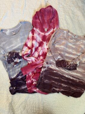 Te Verde | Pink & Plum Tie-Dye Hoodie and Long Sleeve Tops